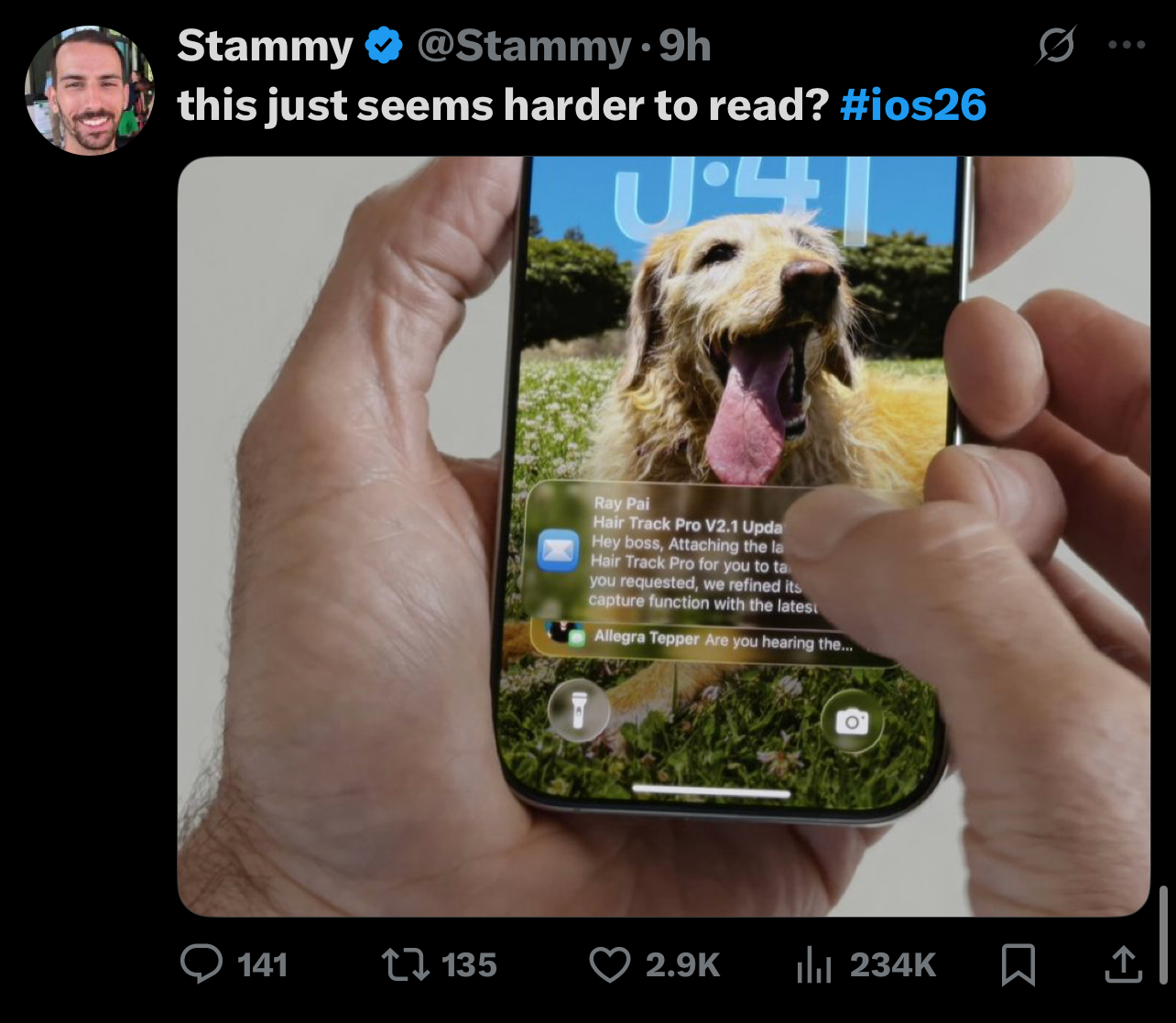 X reaction to iOS 26 Liquid Glass