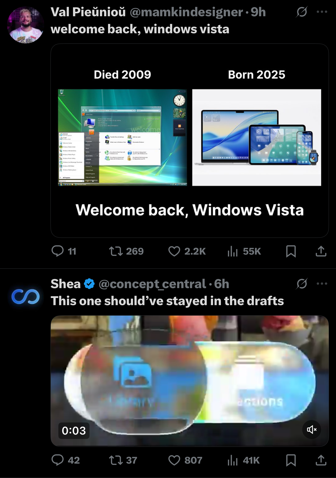 X reaction to iOS 26 Liquid Glass