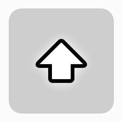 Inactive shift button design with thin outline and gray fill
