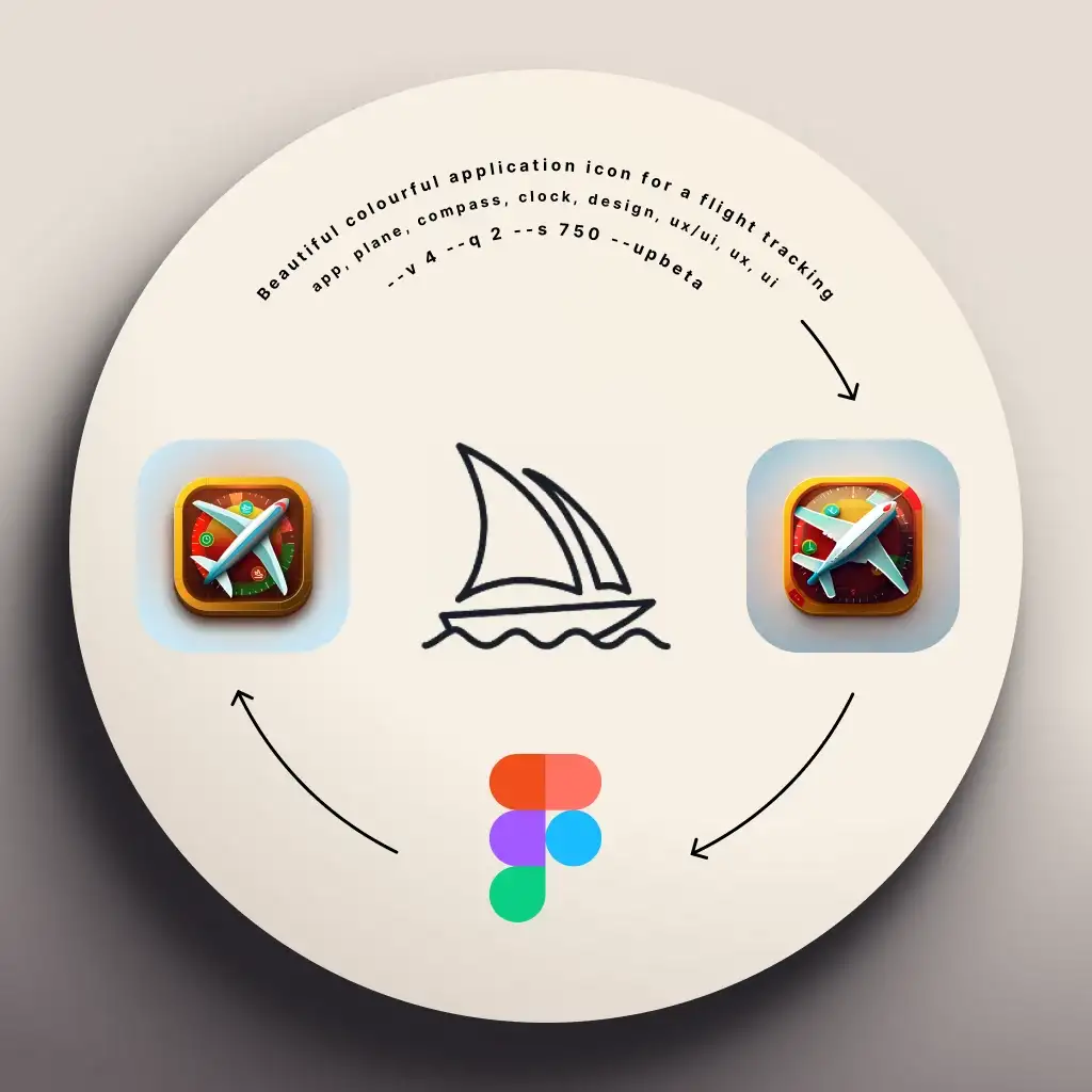 Article cover showing Midjourney-generated app icon designs