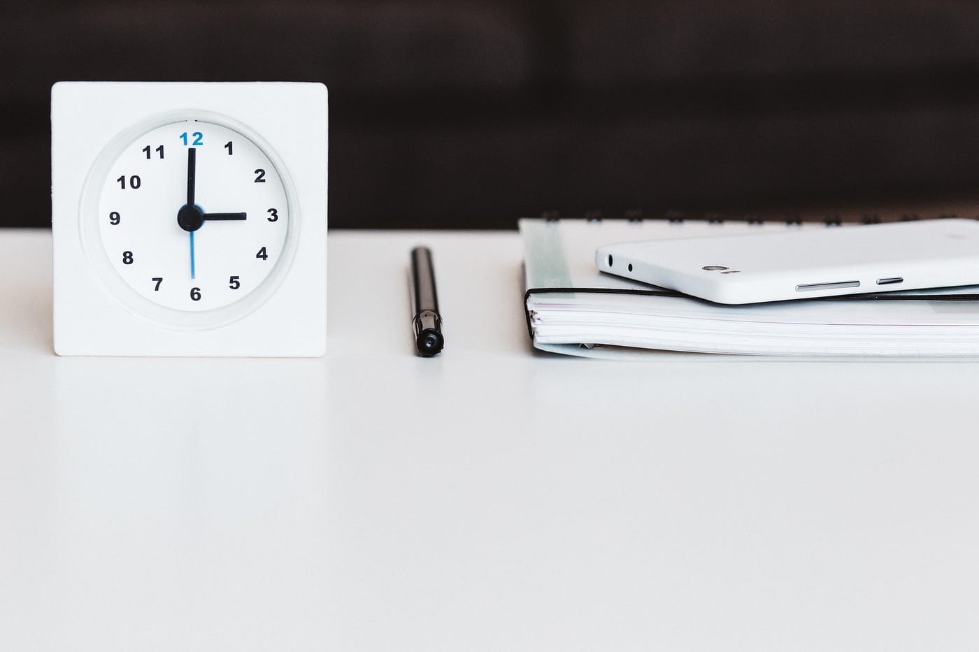 Desk clock representing time management