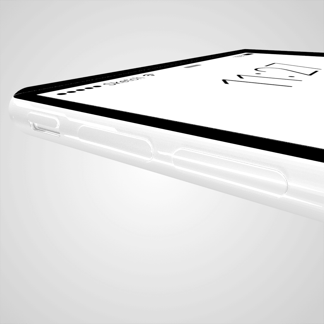 iPhone 8 concept body design with bezel measurements