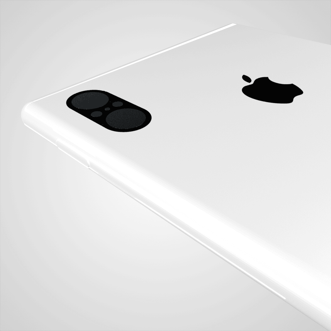 Final iPhone 8 concept design in ceramic white