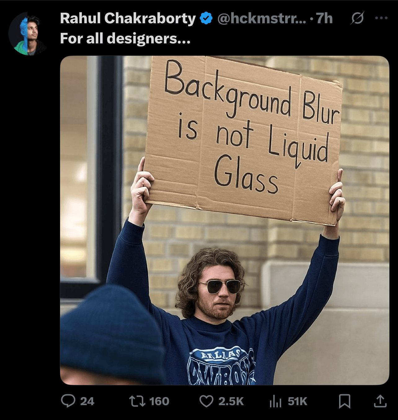 X reaction to iOS 26 Liquid Glass