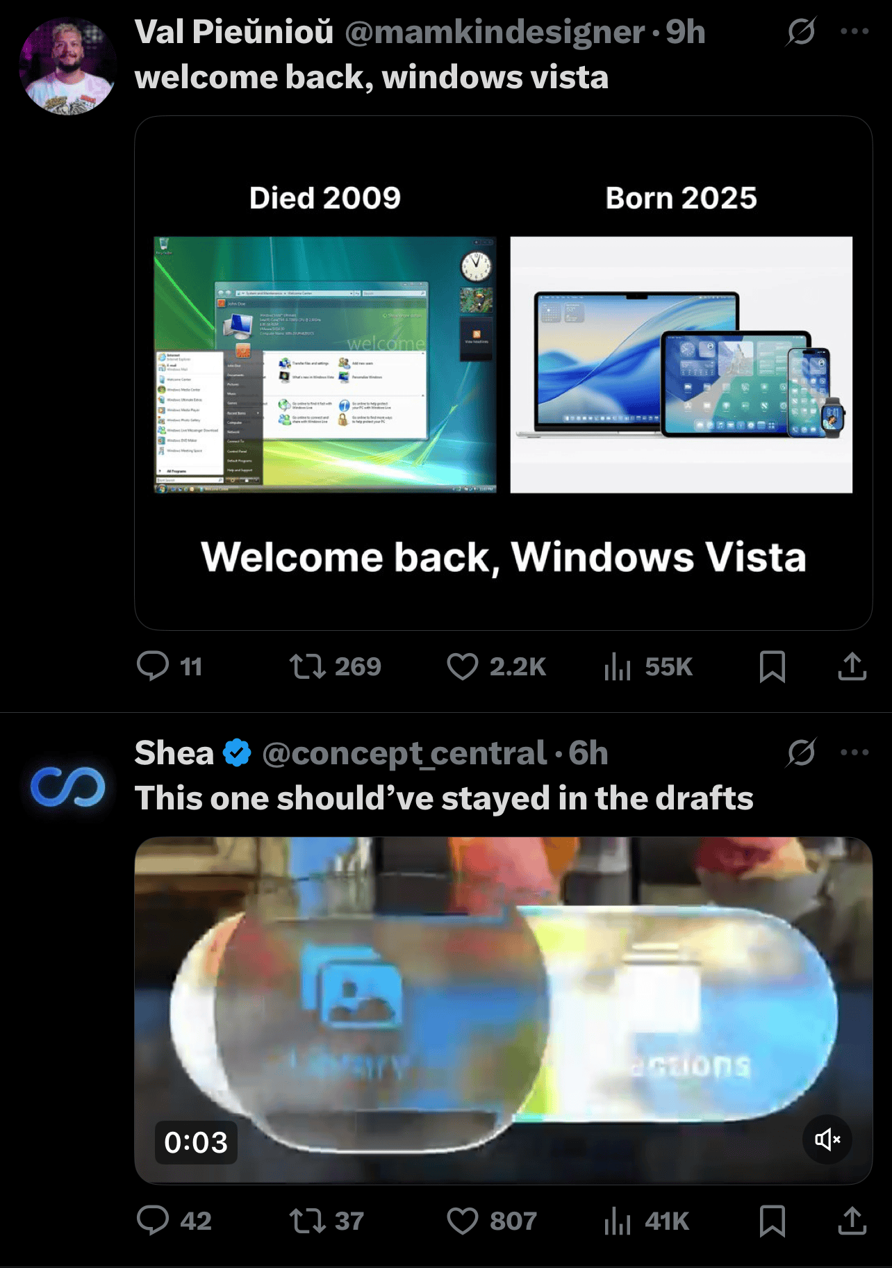 X reaction to iOS 26 Liquid Glass
