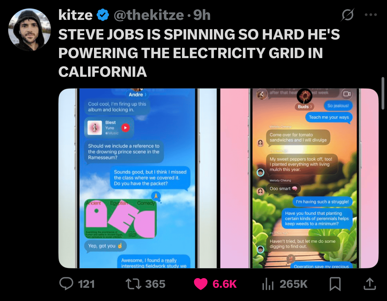 X reaction to iOS 26 Liquid Glass