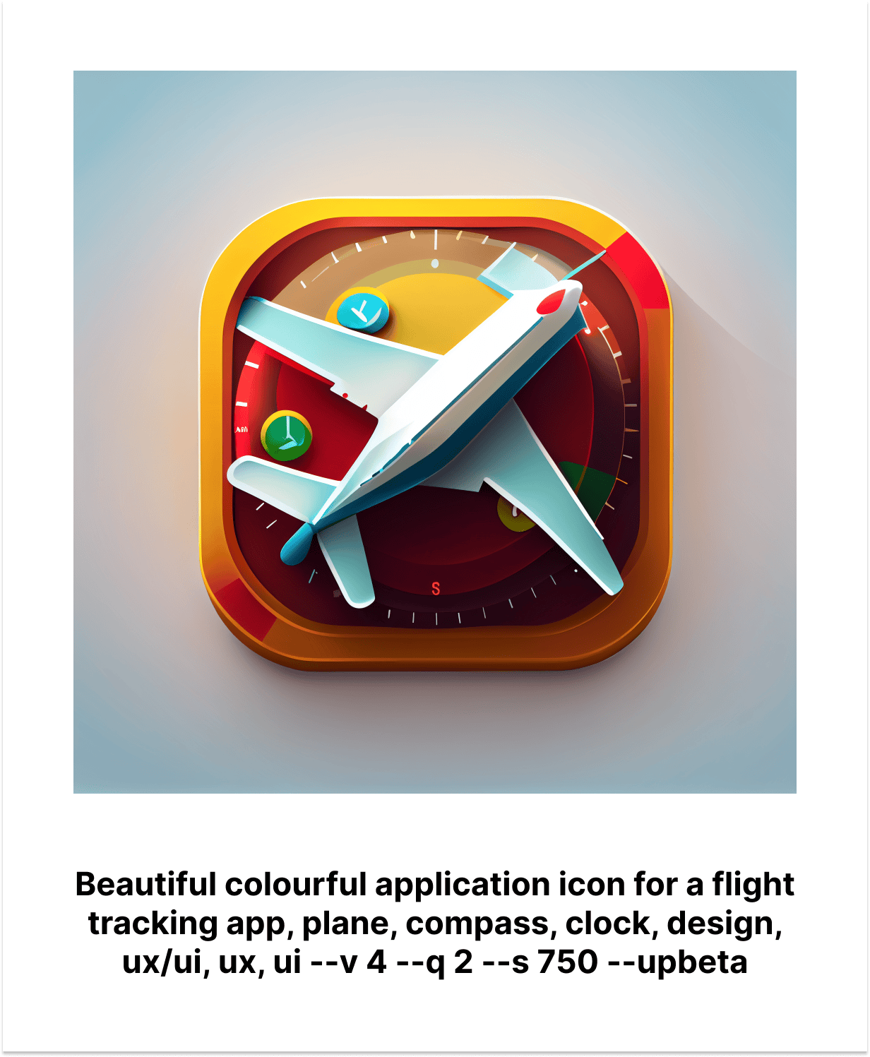 Upscaled Midjourney icon imported into Figma for refinement