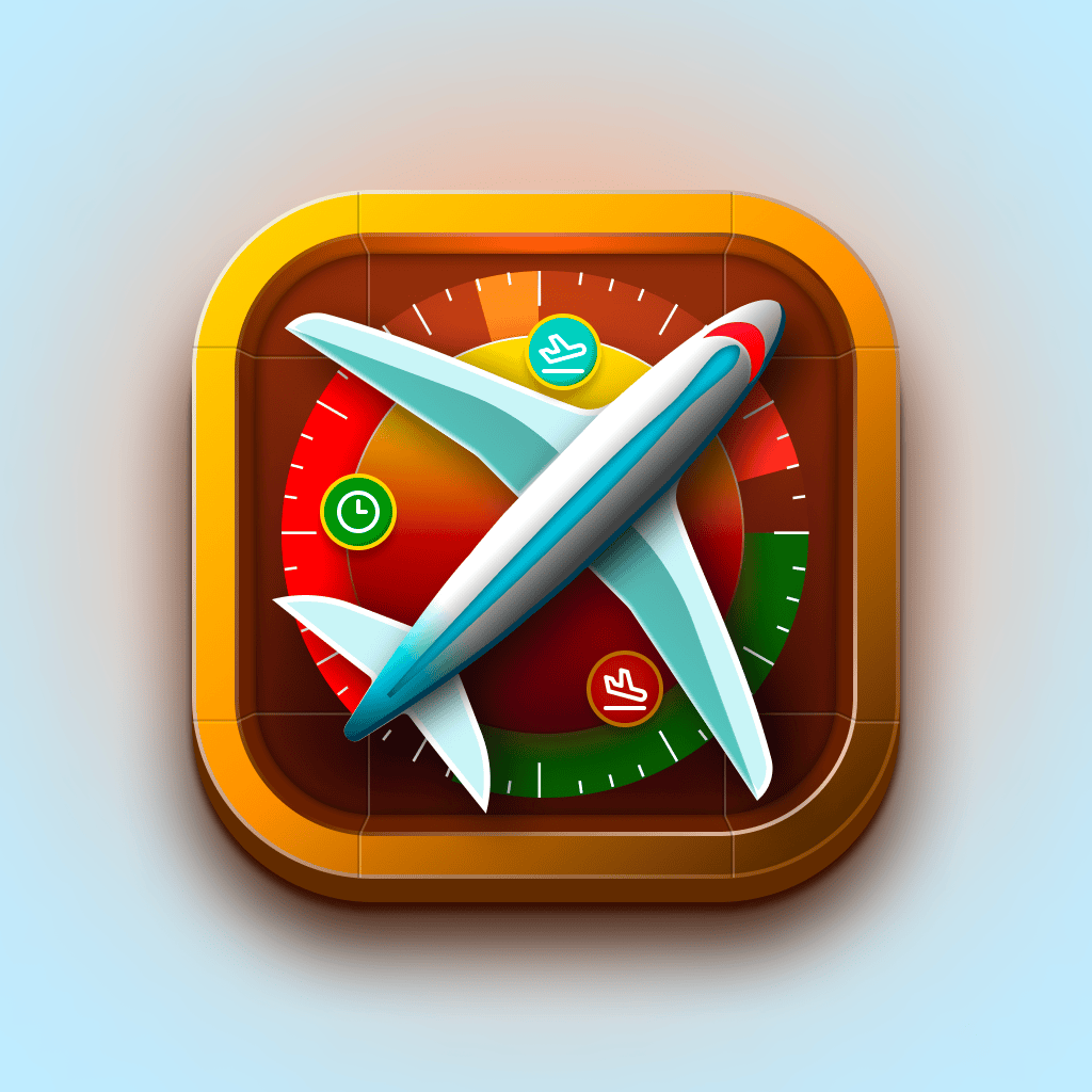 Final vector app icon created in Figma based on the Midjourney reference