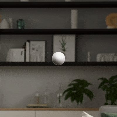 Animation of the glowing orb notification expanding