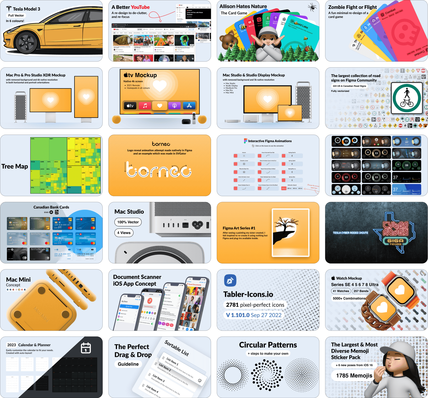 Showcase of free Figma community design resources by Alborz